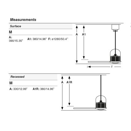 FARO 33436WT - Loftventilator WEAVER M Ø 128 cm, brun/messing, Wi-Fi Tuya + fjernbetjening