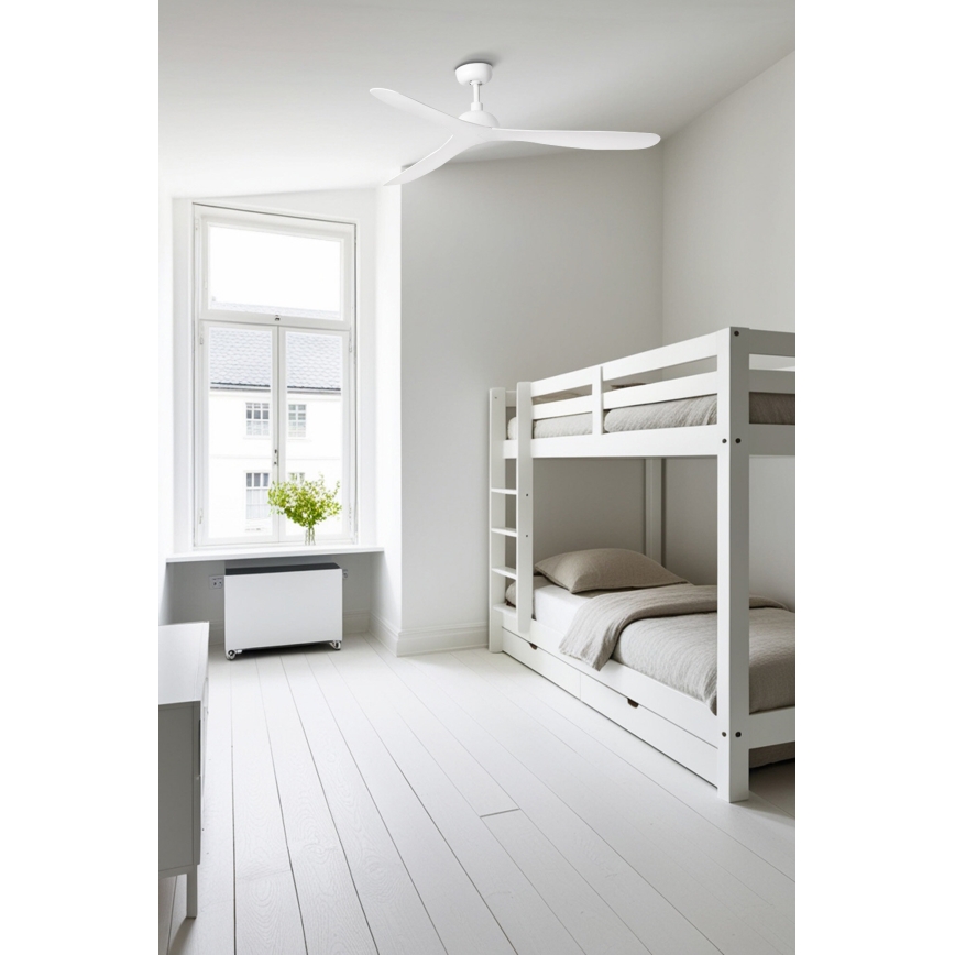 FARO 33446WT - Loftventilator GOTLAND L hvid diameter 132 cm Wi-Fi Tuya + fjernbetjening