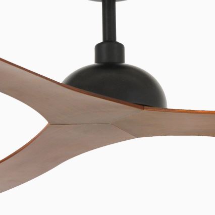 FARO 33447WT - Loftventilator GOTLAND L brun/sort diameter 132 cm Wi-Fi Tuya + fjernbetjening