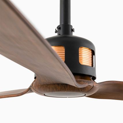 FARO 33451WT - Loftsventilator COPPER FAN M Ø 128 cm brun/sort Wi-Fi Tuya + fjernbetjening