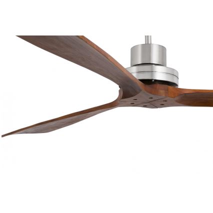 FARO 33464DC - Loftventilator LANTAU XL brun/mat krom diameter 168 cm + fjernbetjening