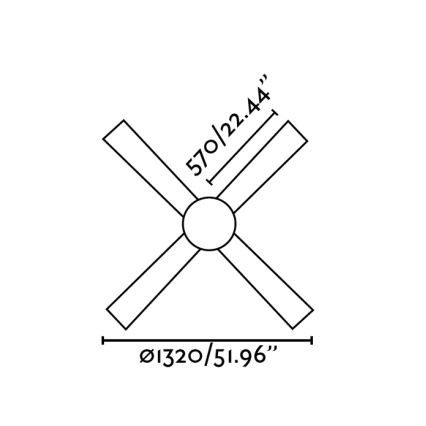 FARO 33470 - Loftventilator PALK 2xE14/40W/230V + fjernbetjening