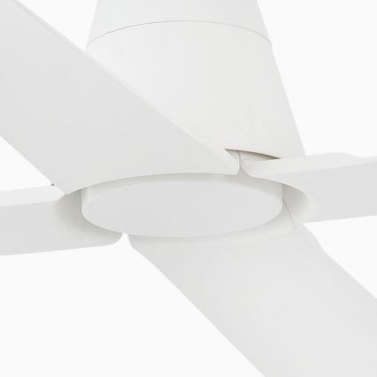 FARO 33480 - Loftventilator TYPHOON IP44 Ø 130 cm hvid + fjernbetjening
