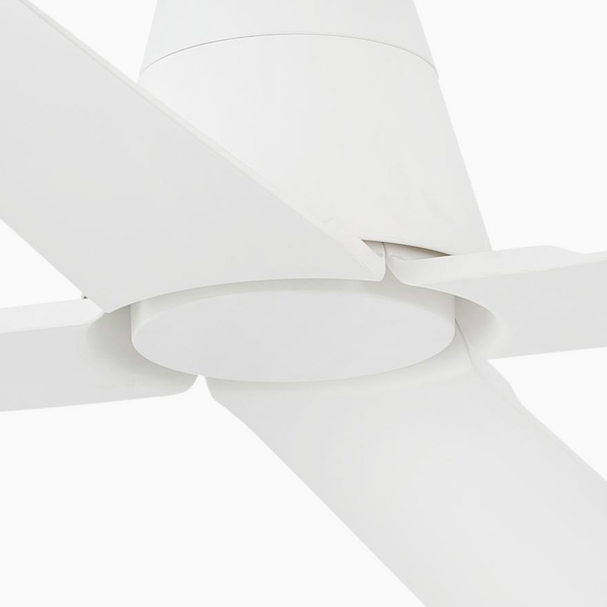 FARO 33480 - Loftventilator TYPHOON IP44 Ø 130 cm hvid + fjernbetjening