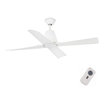 FARO 33480 - Loftventilator TYPHOON IP44 Ø 130 cm hvid + fjernbetjening