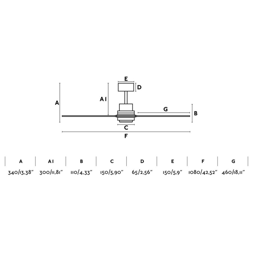 FARO 33508DC - Loftventilator MINI LANTAU mat krom/brun diameter 108 cm + fjernbetjening
