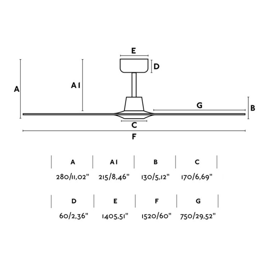 FARO 33511 - Loftventilator MOREA
