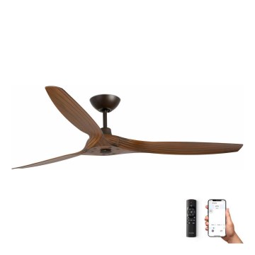 FARO 33511WP - Loftventilator MOREA Wi-Fi brun 152 cm SMART+ fjernbetjening