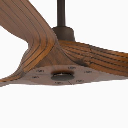 FARO 33511WP - Loftventilator MOREA Wi-Fi brun 152 cm SMART+ fjernbetjening