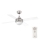 FARO 33696 - Loftventilator MINI ICARIA 2xE14/8W/230V krom/transparent + fjernbetjening