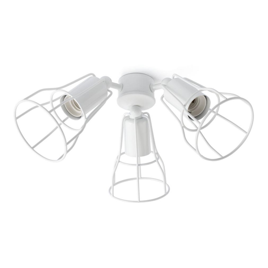 FARO 33716 - Spotlys diameter ventilátor YAKARTA 3xE27/15W/230V hvid