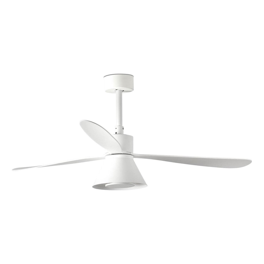 FARO 33760WT-22 - Dæmpbar loftventilator AMELIA L CONE LED/20W/230V 2700/3500/5000K hvid Ø132 cm Wi-Fi Tuya + fjernbetjening