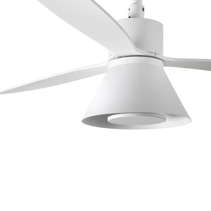 FARO 33760WT-22 - LED loftventilator dæmpbar AMELIA L CONE LED/20W/230V 2700/3500/5000K hvid diameter 132 cm Wi-Fi Tuya + fjernbetjening