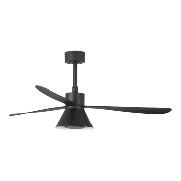 FARO 33761WT-23 - LED loftventilator dæmpbar AMELIA L CONE LED/20W/230V 2700/3500/5000K sort diameter 132 cm Wi-Fi Tuya + fjernbetjening