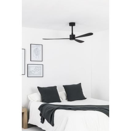 FARO 33761WT - Loftventilator AMELIA L sort diameter 132 cm Wi-Fi Tuya + fjernbetjening