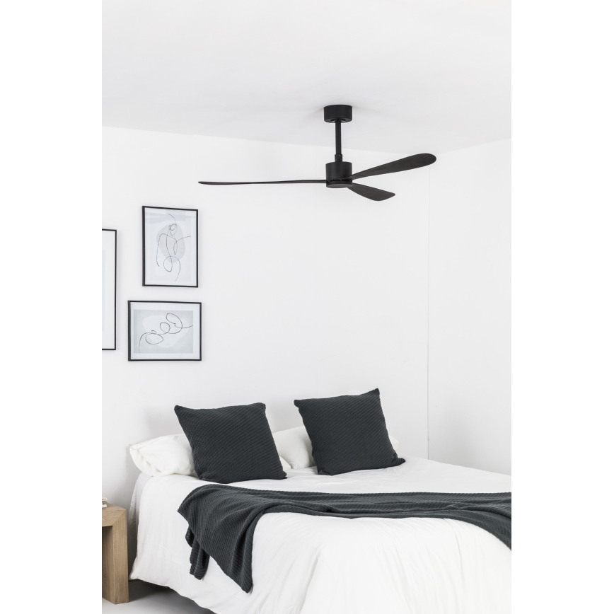 FARO 33761WT - Loftventilator AMELIA L sort diameter 132 cm Wi-Fi Tuya + fjernbetjening