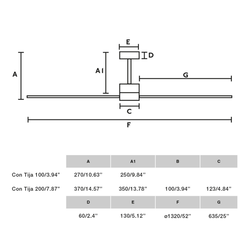 FARO 33761WT - Loftventilator AMELIA L sort diameter 132 cm Wi-Fi Tuya + fjernbetjening