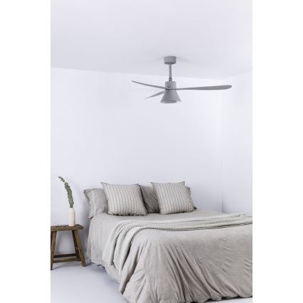 FARO 33762WT-24 - LED loftventilator dæmpbar AMELIA L CONE LED/20W/230V 2700/3500/5000K grå diameter 132 cm Wi-Fi Tuya + fjernbetjening