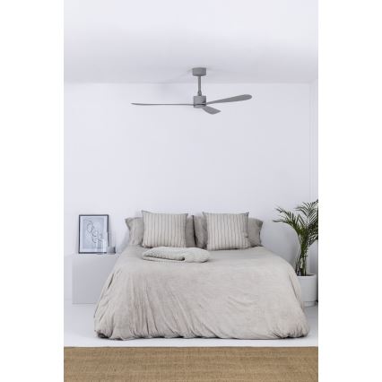 FARO 33762WT - Loftventilator AMELIA L grå diameter 132 cm Wi-Fi Tuya + fjernbetjening