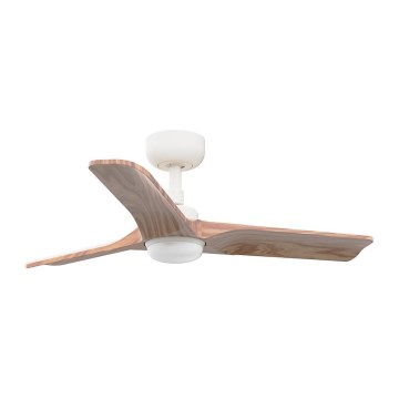 FARO 33805-1TW - LED loftventilator dæmpbar HEYWOOD S LED/10W/230V 2700/4000/6000K træ/hvid diameter 90 cm + fjernbetjening