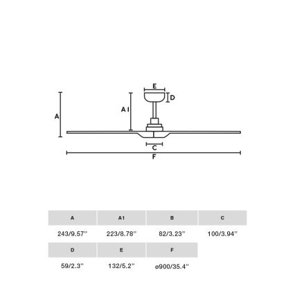 FARO 33805WT - Loftventilator HEYWOOD S træ/hvid diameter 90 cm Wi-Fi Tuya + fjernbetjening