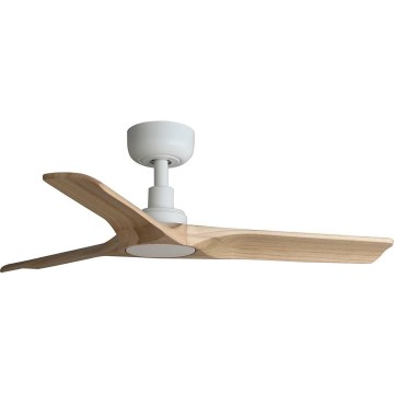 FARO 33805WT - Loftventilator HEYWOOD S træ/hvid Ø 90 cm Wi-Fi Tuya + fjernbetjening