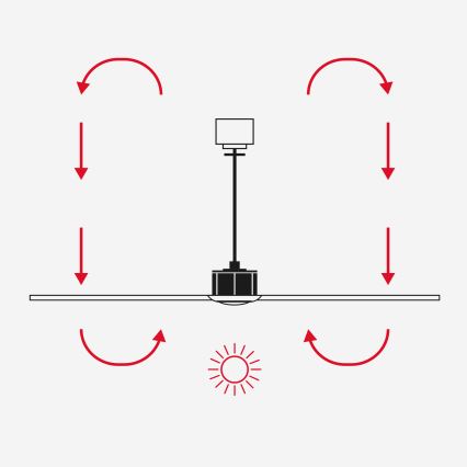 FARO 33810WT1S - LED-dæmpbar loftventilator HEYWOOD L LED/10W/230V 2700/3000/4000K Ø 132 cm træ/hvid Wi‑Fi Tuya + fjernbetjening