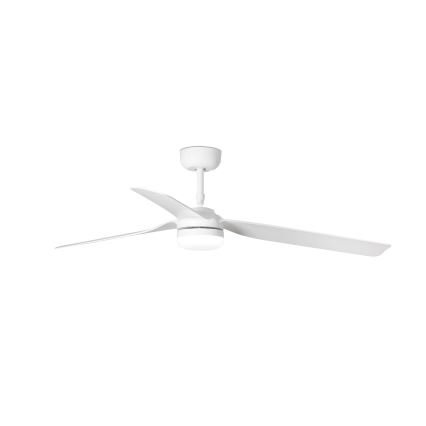 FARO 33814WT-20 - LED-dæmpbar loftsventilator PUNT M LED/18W/230V 2700/3000/4000K hvid Ø 132 cm Wi-Fi Tuya + fjernbetjening