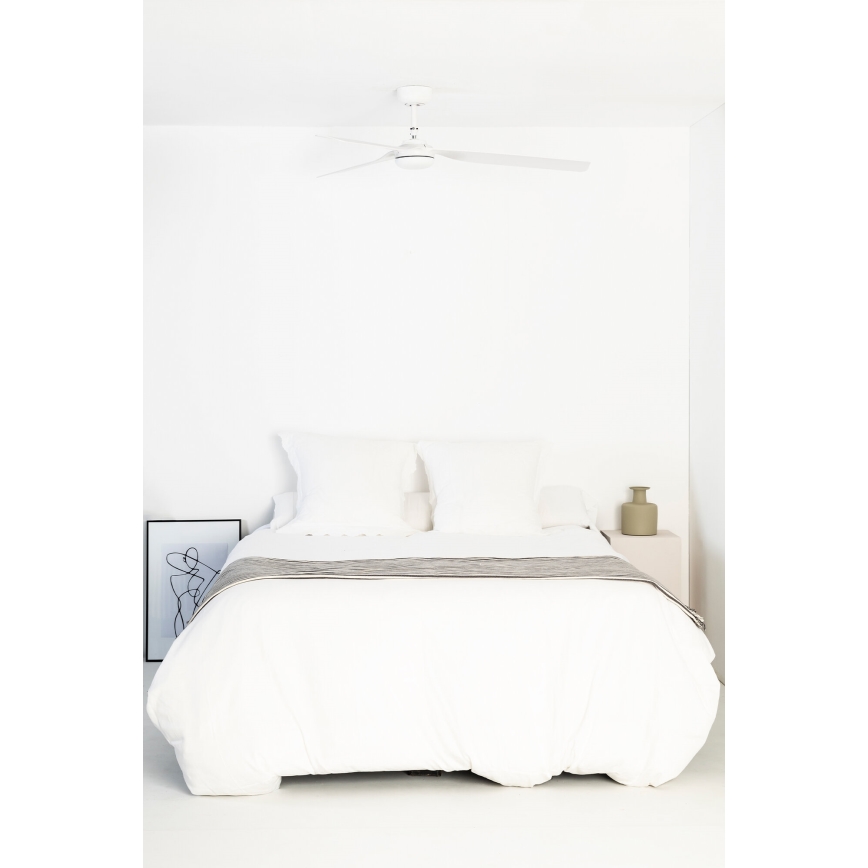 FARO 33814WT - Loftventilator PUNT M hvid diameter 132 cm Wi-Fi Tuya + fjernbetjening