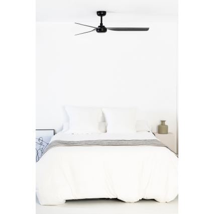 FARO 33815WT - Loftventilator PUNT M sort diameter 132 cm Wi-Fi Tuya + fjernbetjening