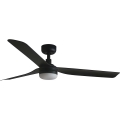 FARO 33815WT1S - LED-dæmpbar loftventilator PUNT M, LED 18W, 230V, 2700/3000/4000K, Ø 132 cm, sort, Wi-Fi Tuya + fjernbetjening
