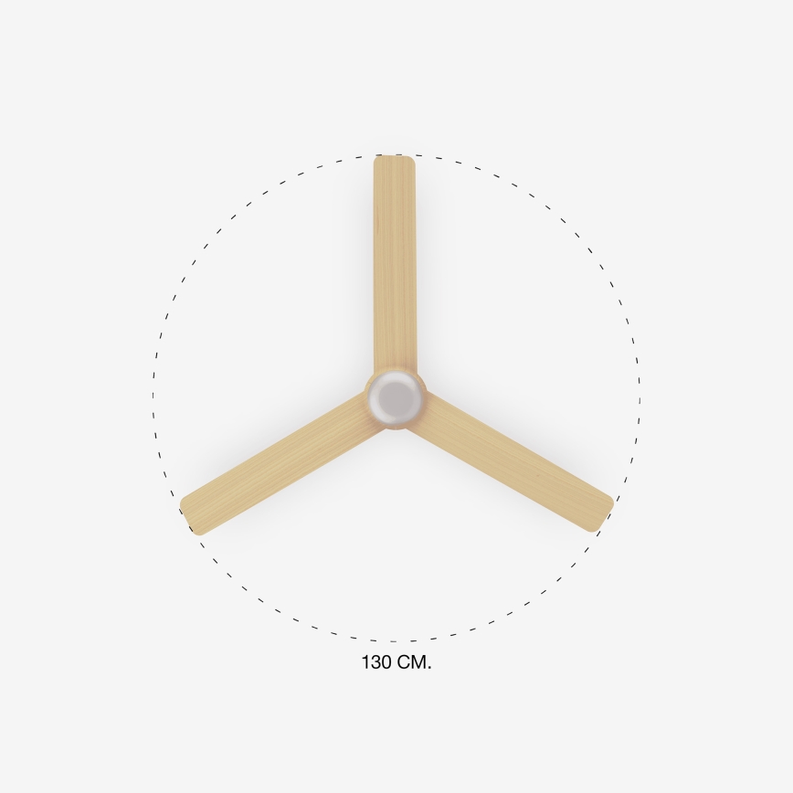 FARO 33816-20 - LED loftventilator PUNT LED/18W/230V Wi-Fi beige/hvid + fjernbetjening