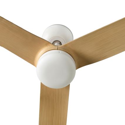 FARO 33816WT-20 - LED loftventilator dæmpbar PUNT M LED/18W/230V brun/hvid diameter 132 cm Wi-Fi Tuya + fjernbetjening