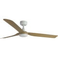 FARO 33816WT - Loftventilator PUNT M brun/hvid diameter 132 cm Wi-Fi Tuya + fjernbetjening