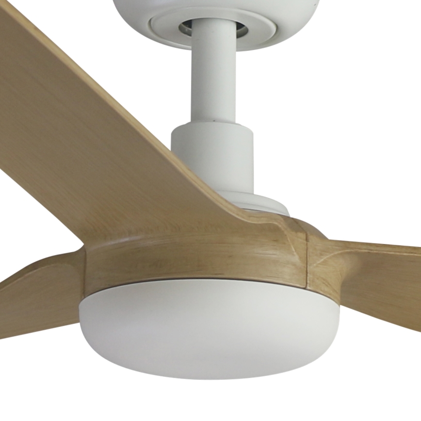 FARO 33816WT - Loftventilator PUNT M brun/hvid diameter 132 cm Wi-Fi Tuya + fjernbetjening