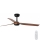 FARO 33817 - Loftventilator PUNT brun/sort Ø 130 cm + fjernbetjening