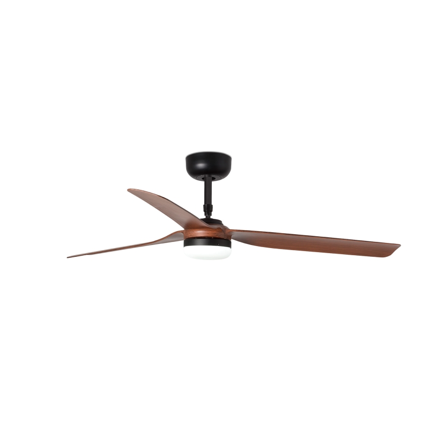 FARO 33817WT-21 - LED-dæmpbar loftventilator PUNT M LED/18W/230V brun/sort Ø 132 cm Wi-Fi Tuya + fjernbetjening