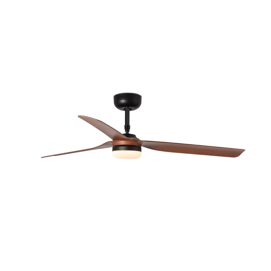FARO 33817WT-21 - LED-dæmpbar loftventilator PUNT M LED/18W/230V brun/sort Ø 132 cm Wi-Fi Tuya + fjernbetjening