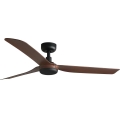 FARO 33817WT - Loftventilator PUNT M brun/sort diameter 132 cm Wi-Fi Tuya + fjernbetjening
