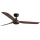 FARO 33817WT - Loftventilator PUNT M brun/sort diameter 132 cm Wi-Fi Tuya + fjernbetjening