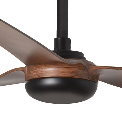 FARO 33817WT - Loftventilator PUNT M brun/sort diameter 132 cm Wi-Fi Tuya + fjernbetjening