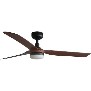 FARO 33817WT1S - LED-dæmpbar loftventilator PUNT M LED/18W/230V 2700/3000/4000K Ø 132 cm brun/sort Wi-Fi Tuya + fjernbetjening