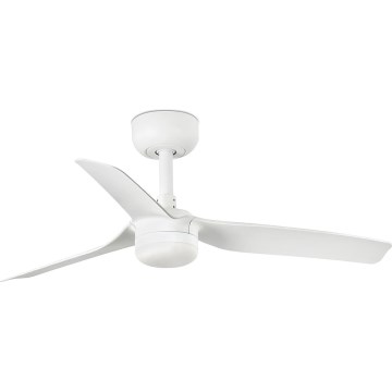 FARO 33820WT-1TW - LED-dæmpbar loftventilator MINI PUNT S LED/10W/230V 2700/3000/4000K hvid Ø 90 cm Wi-Fi Tuya + fjernbetjening