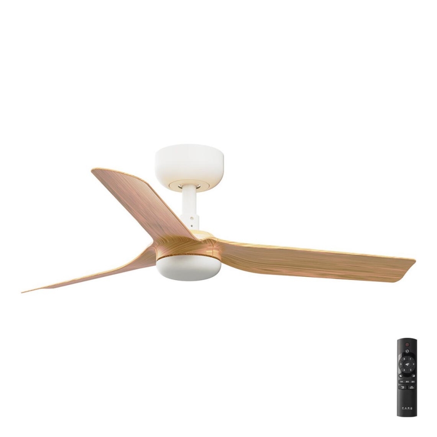 FARO 33821 - Loftventilator MINI PUNT S brun/hvid diameter 90 cm + fjernbetjening