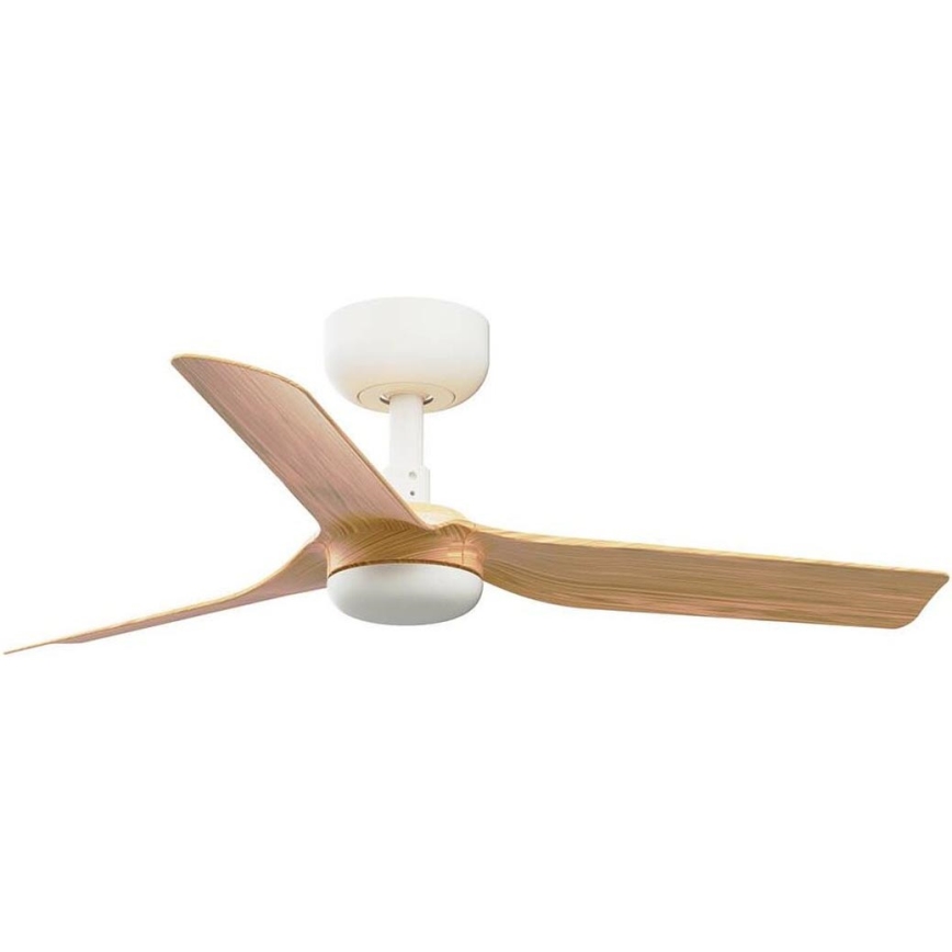 FARO 33821WT - Loftventilator MINI PUNT S brun/hvid diameter 90 cm Wi-Fi Tuya + fjernbetjening