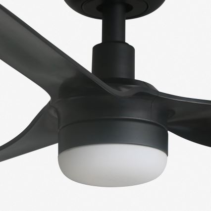 FARO 33822-1TW - Dæmpbar LED-loftventilator MINI PUNT S LED/10W 2700/3000/4000K sort Ø 90 cm + fjernbetjening