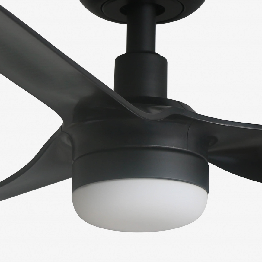 FARO 33822-1TW - Dæmpbar LED-loftventilator MINI PUNT S LED/10W 2700/3000/4000K sort Ø 90 cm + fjernbetjening