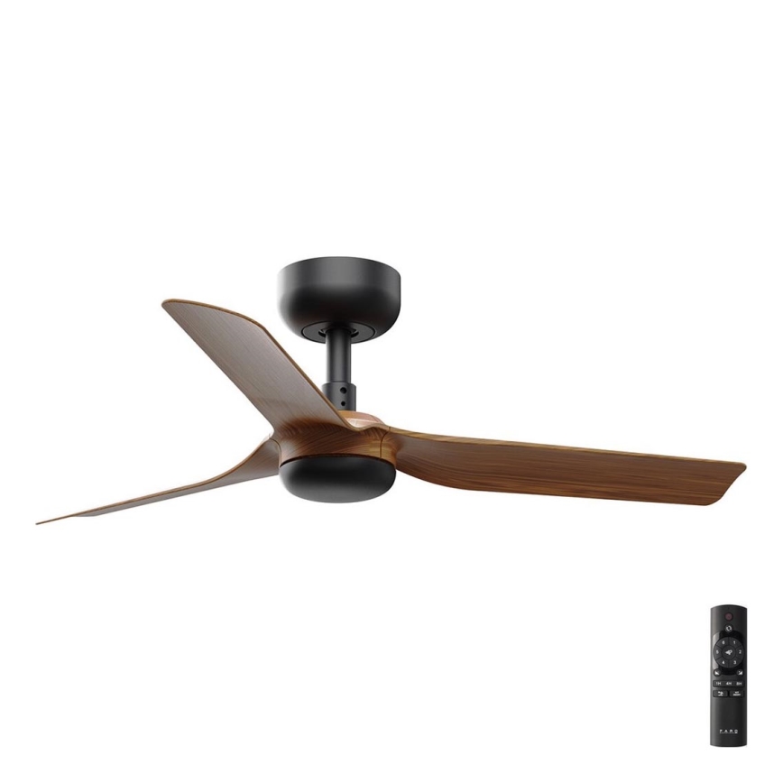 FARO 33823 - Loftventilator MINI PUNT S diameter 90 cm + fjernbetjening brun/sort