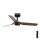 FARO 33823 - Loftventilator MINI PUNT S diameter 90 cm + fjernbetjening brun/sort