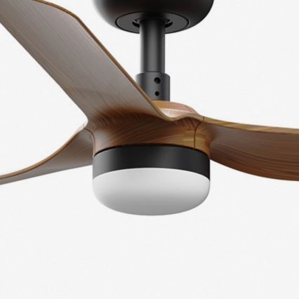 FARO 33823WT-1TW - LED loftventilator dæmpbar MINI PUNT S LED/10W/230V 2700/4000/6000K brun/sort diam. 90 cm Wi-Fi Tuya + fjernbetjening